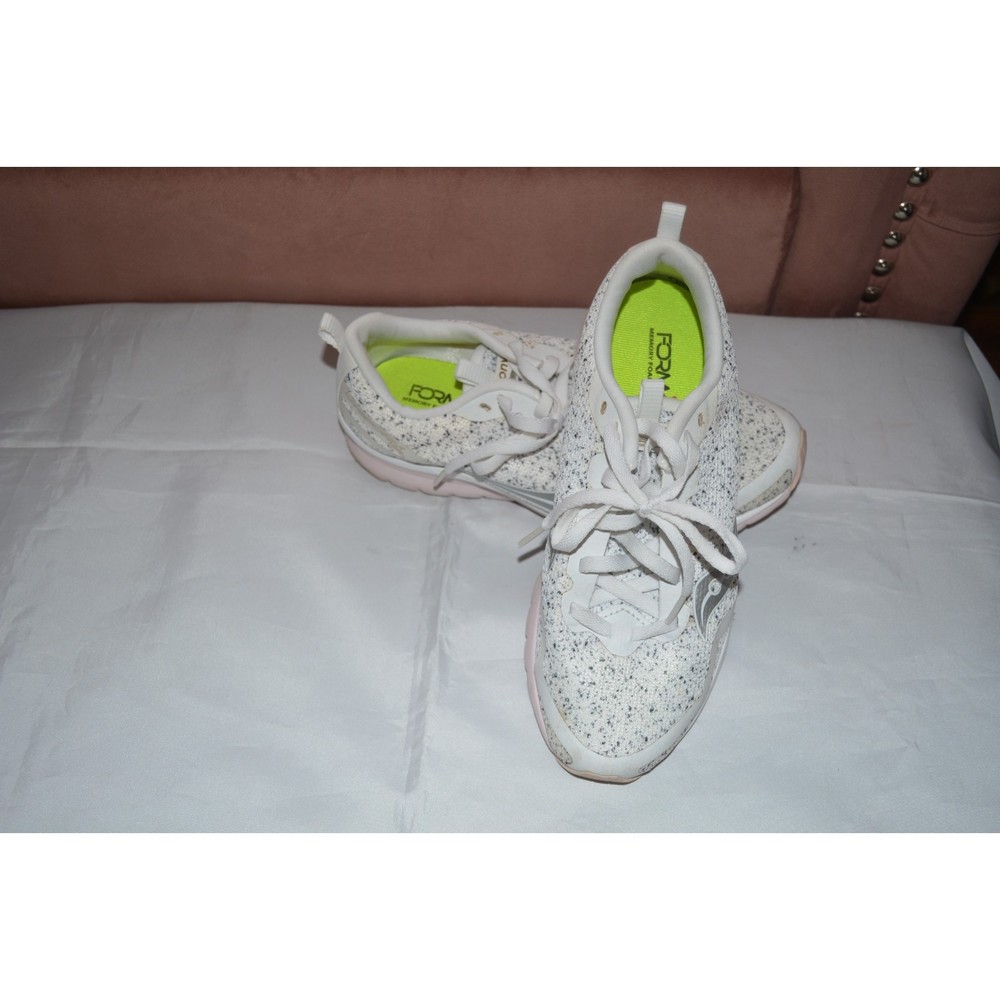 Saucony Sneakers, white and pink, size 8.5